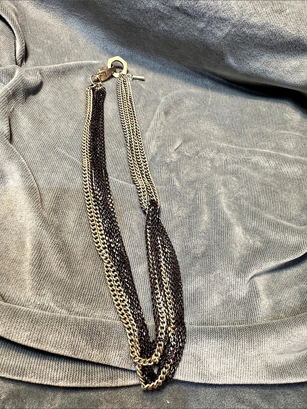 Kenneth Cole New York Layered Chain Bracelet in Gold & Black
